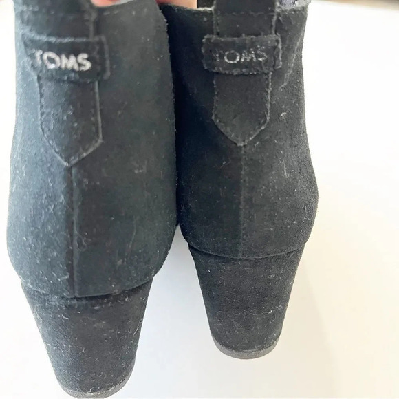 Toms Black Suede Pull-on Wedge Boots Women’s Size 9 One for One Winter FLAW Read - Picture 6 of 12